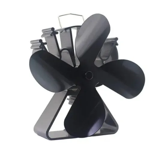 VODA 4-Blade Heat Powered Stove Fan (VDSF624B, black)
