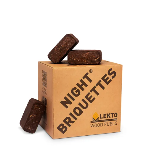 Lekto Woodfuels Night Briquettes (8 x 20kg, up to 8-hour slow burn)