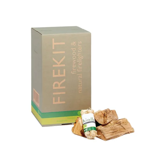 Certainly Wood Kiln Dried Hardwood Logs with 3x KindleFlamers (Complete Eco Box Kit)